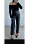 Boutiquemayamoda Mng Black High Waist Soft Leather Pants - 2