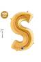 S - Letter Foil Balloon Gold (100 cm) - 2