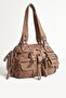 Faux Leather Shoulder Bag Mink (Model: 571-11-13D)