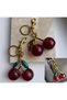 Gold Green Leaf Cherry Model Bag Accessory - 2