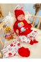 Red Rabbit Baby Girl Newborn (0-3 Months) Hospital Release Set of 5 - 3