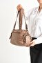 Faux Leather Shoulder Bag Mink (Model: 571-11-13D) - 4