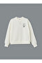 Lcw Kids Ecru Crew Neck Girls' Thick Tracksuit Set - 3