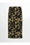 Extra Narrow Fit Patterned Women's Skirt with Elastic Waist - 6