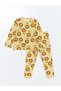 LCW baby Crew Neck Long Sleeve Printed Baby Boy Pajamas Set
