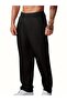 Black Wide Cut Baggy Oversize Fit Comfortable Fabric Sweatpants642Şah Moda Gs - 2