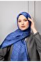 Triangle Pattern Shiny Jacquard Shawl - 2