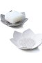 Lotus Flower Model 2X Solid Soap and Sponge Coaster Stylish Silicone Design Soap Dish Organizer - 4
