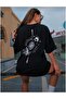 Unisex Detailed Compass Print Oversize Boyfriend T-Shirt - 5