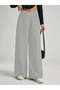 Solid Color Cross Belt Detailed High Waist Wide Leg Sweatpants - Comfortable and Fashionable Two Yarn Fabric - 4
