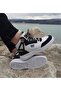 2238 White-Black, Fuspeted Orthopedic High Top Basket Sneakers