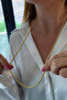 Scrunch Tight Chain Long Necklace - 2