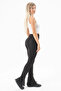 High Waist Spanish Leg Diving Leggings with Black Front Slit - 5