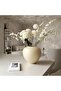 Nordic Style Bohemian Round Design Simple Ceramic Cream Color Vase 17X20 cm - 2