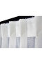 American Pleated Skirt with Ruffles and Tassel Details, Linen Tulle Curtain (Ecru-Mink Combination) - 3
