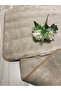 Bubble Rabbit Hair, Non-Slip Base, Fluffy, Ultra Luxury, Washable 2-Piece Bath Mat Camel - 4