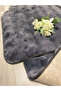 Bubble Rabbit Hair, Non-Slip Base, Fluffy, Ultra Luxury, Washable 2-Piece Bath Mat Anthracite - 4