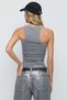 Ärmellose Crop-Bluse - 4