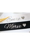 Jewelry Ribbon 6 cm Width 2 Meters 2 Pieces White and Black Color Silver Print