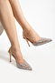Women's Pearl Detailed Open Back 9cm Stiletto Shoes