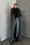 Detachable Fur Men's Collar Waist Belted Coat Dark Gray 3015-Y - 2