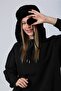 Women's Black Pompom Furry Headphone Plush Hat Beanie Beanie1103 - 5