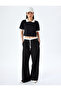Polo Neck Color Block Crop Short Sleeve T-Shirt - 2