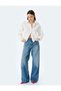 Scallop Classic Collar Long Sleeve Button Shirt