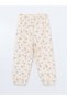 Floral Girl's Tracksuit Bottom with Elastic Waist
