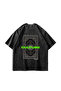 Culture Ethnic Printed Oversize Unisex Premium Washable Black T-Shirt