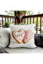 Valentine's Day Double-Sided Printed Velvet Throw Pillow Cover with Love Lettering - 43X43 cm