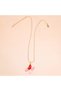 Steel Women's Necklace, Gold Color Letter Necklace, Mini Bead Detail, No:97A - 5