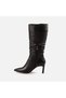 Women's Genuine Leather Rubber Sole Black Casual Boots - 2