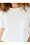 Crew Neck Ecru Women's T-Shirt 5Sal10238Ik - 5