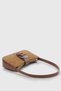 Women's Suede Brown Buckle Vintage Look Shoulder Bag 268 - 5