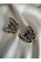 Colorful Jewelled Butterfly Earrings - 2