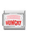 Forever Hungry Written Italian Bracelet Charm