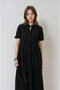Women S Ruffled Lace-Up Neckline Wrap Dress - Comfortable and Modern Fit / Different Color Choices - 2