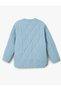 Oversize Quilted Jacket with Pockets and Zipper - 4
