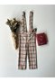 Boy's Plaid Slippers and Bow Tie (Salopet-Papion)