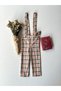 Boy's Plaid Slippers and Bow Tie (Salopet-Papion) - 2