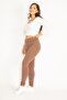 Women's Large Size Mink Leggings with Front Decoration and Back Pocket 65n34812 - 8