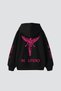 Nirvana in Utero Pink Printed Oversize Unisex Black Hoodie