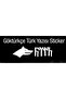 Wolf Head and Göktürkçe Turkish Script Wall Decor High Quality Quality Sticker 40 X 16 cm
