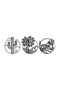 3 Piece Nature Set Sticker 30 X 9 cm