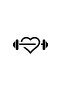 Barbell Love Sticker 10 X 5 cm