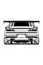 Modified Car Wall Sticker with Spoiler 60 X 40 cm