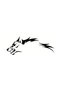 Wolf Howling at the Moon Car Rear Window Sticker A+Quality 26 X 10 cm Durable