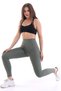 Khaki Women's Sports Leggings with Double Pockets, Firming and Gathering, High Waist Sports Leggings, Leggings for Fitness - 3