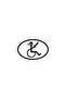 Skull Disabled Wall Decor Sticker 40 X 24 cm